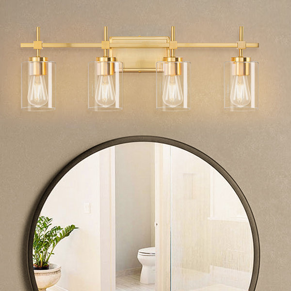 Breakwater Bay Aviara 4-Lights Dimmable Bathroom Vanity Light Modern ...